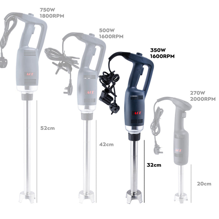 Commercial Handheld Stick Blender 320mm Shaft 350W Canmac Catering Equipment