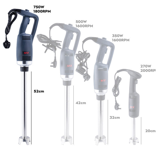 Commercial Handheld Stick Blender 520mm Shaft 750W Canmac Catering Equipment