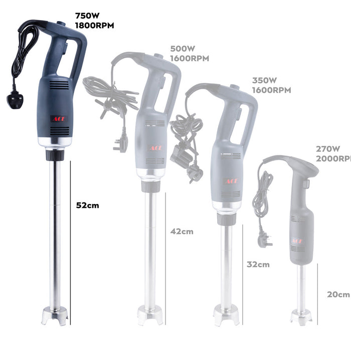 Commercial Handheld Stick Blender 520mm Shaft 750W Canmac Catering Equipment