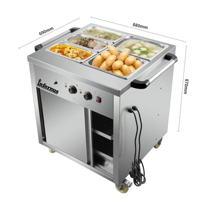 Heated Display Hot Cupboard 88cm Canmac Catering Equipment