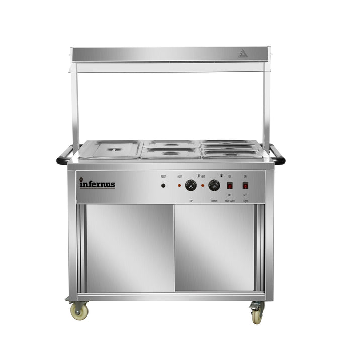 Heated Display Hot Cupboard with light 121.5cm Canmac Catering Equipment