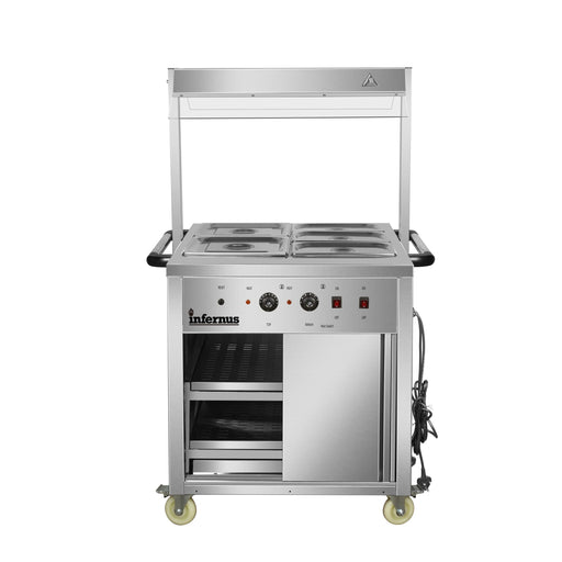Heated Display Hot Cupboard With Light 88cm Canmac Catering Equipment