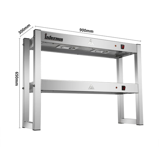 Heated Gantry Two Layer- 90cm Canmac Catering Equipment