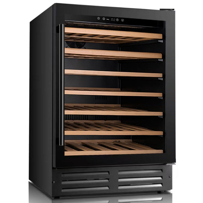 Professional Glass Front Wine Cooler 52 Bottles 138 Litres Black |  JC145A1EQ