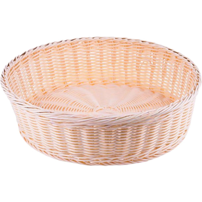 Round Poly Wicker Bread Basket 400x100mm |  JGM510 Makfry