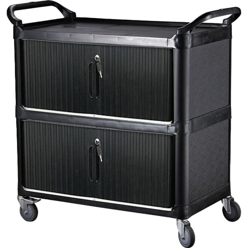 Professional 3 Tier Busing Trolley Cart With Lockable Doors 1020x500x960mm | Jgm710 Makfry