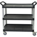 Professional 3-Tier Utility Trolley Cart 810x435x910mm |  JGM718 Makfry