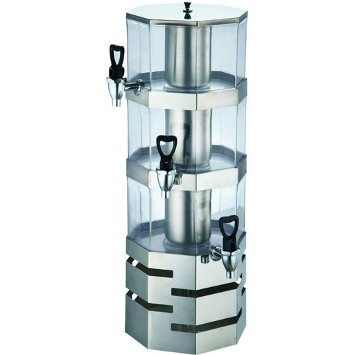 Commercial Juice Dispenser 3 Tier 12 Litres Octagon | Jvs12 A Makfry