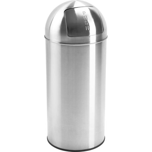 Commercial Push Lid Waste Bin 50 Litres Satin |  JY930050LSATIN Makfry