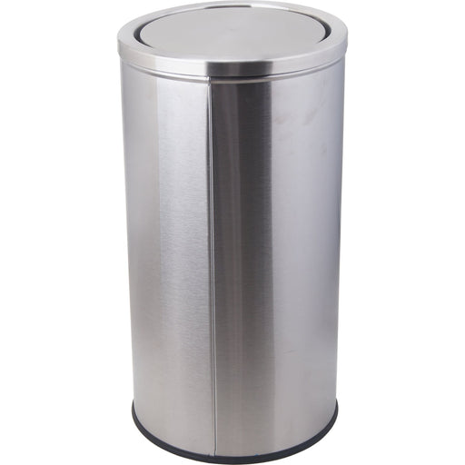 Commercial Swing Lid Waste Bin 50 Litres Satin |  JY940050LSATIN Makfry