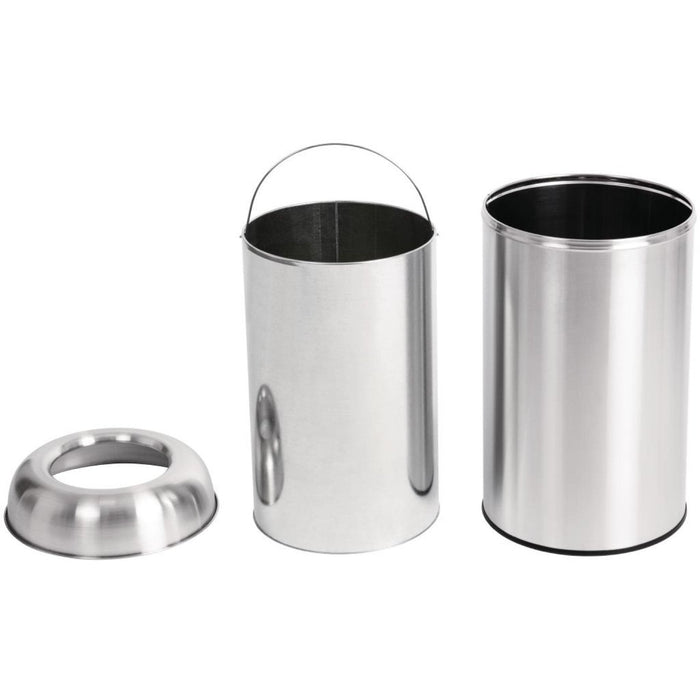 Commercial Open-Top Waste Bin 50 Litres Satin |  JY9800 Makfry