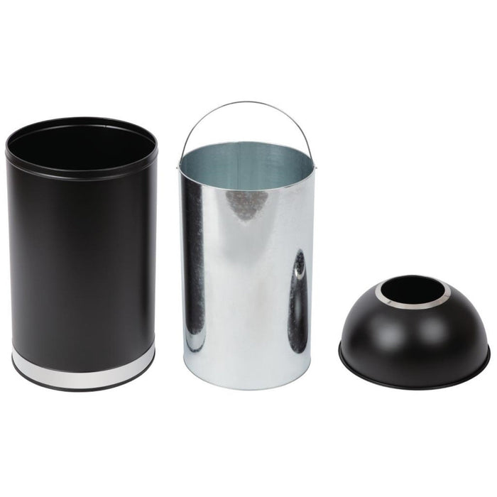 Commercial Open-Top Waste Bin 65 Litres Black |  JY981065L Makfry