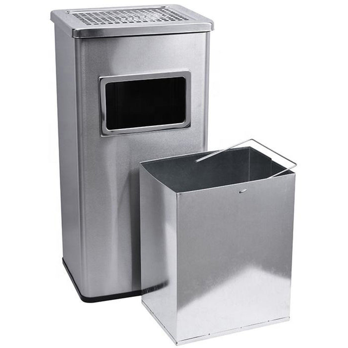 Commercial Ashtray Waste Bin 30 Litres Satin |  JYAB701SATIN Makfry