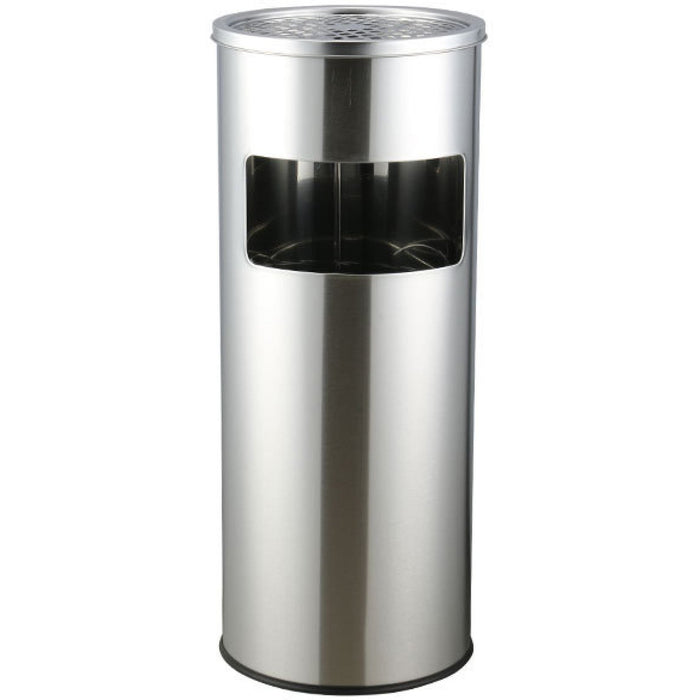 Commercial Ashtray Waste Bin 17 Litres Satin |  JYAB901SATIN Makfry