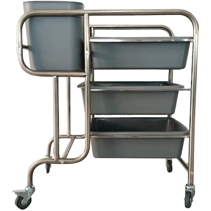 Professional Stainless Steel Bussing Trolley 800x460x950mm |  JYXRC0472 Makfry