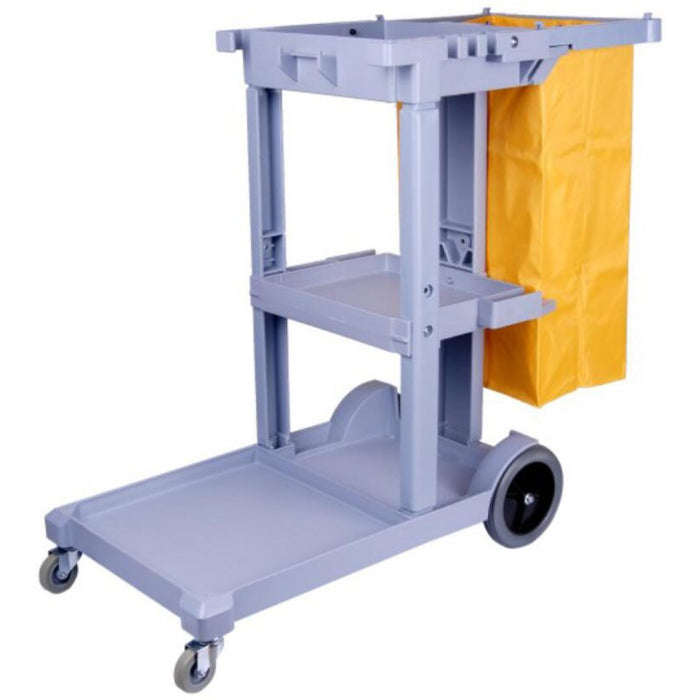 Professional Janitor/Cleaning Trolley Grey with Lid 1200x520x990mm |  JYXMC301GREY