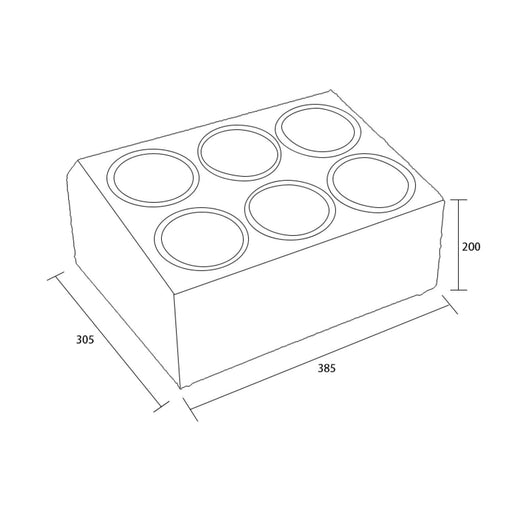 Commercial Cutlery Basket Holder 6 hole Stainless steel |  KFB06B Makfry