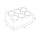 Commercial Cutlery Basket Holder 6 hole Stainless steel |  KFB06B Makfry