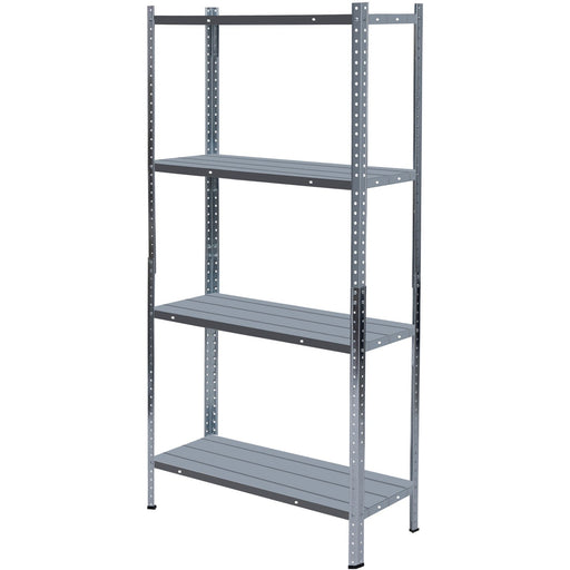 Galvanized Steel Shelving Unit 4-Tier 120kg Capacity (30kg per shelf) 670x260x1270mm |  KFT26 Makfry
