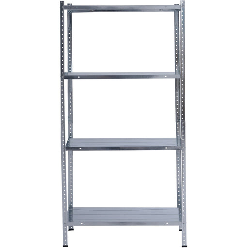 Galvanized Steel Shelving Unit 4-Tier 120kg Capacity (30kg per shelf) 670x260x1270mm |  KFT26 Makfry