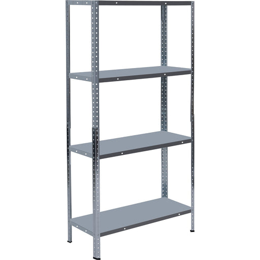 Galvanized Steel Shelving Unit 4-Tier 160kg Capacity (40kg per shelf) 750x300x1450mm |  KFT42 Makfry