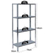 Galvanized Steel Shelving Unit 4-Tier 160kg Capacity (40kg per shelf) 750x300x1450mm |  KFT42 Makfry