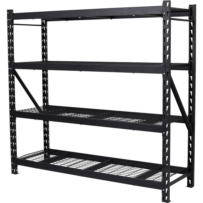 Commercial Shelving unit 4 tier 800kg/shelf Width 1960mm Depth 610mm Black wire |  KIT99