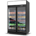 Commercial Display Refrigerator With Double Glass Door &Amp; Canopy 1000 Litres Black | Klg1253 Makfry