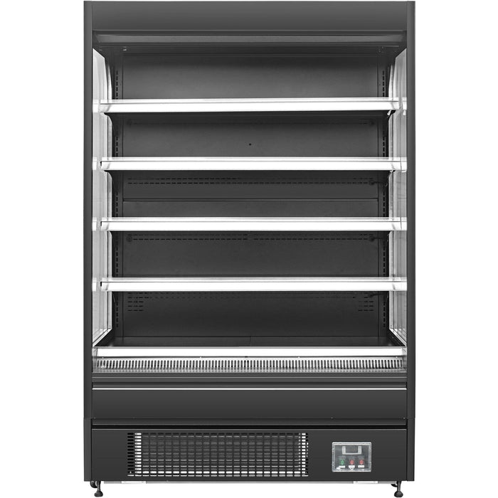 Wall Cabinet Multi Deck Refrigerator Night Curtain Black 1000x700x2000mm | Bluel136 Makfry