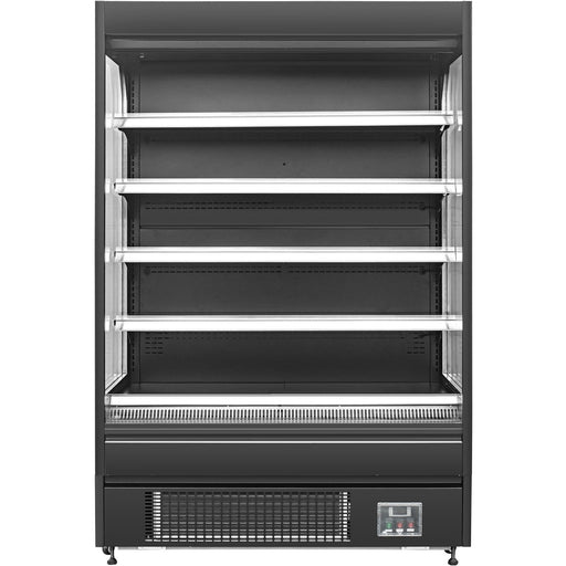 Wall Cabinet Multi Deck Refrigerator Night Curtain Black 1320x700x2000mm | Bluel140 Makfry