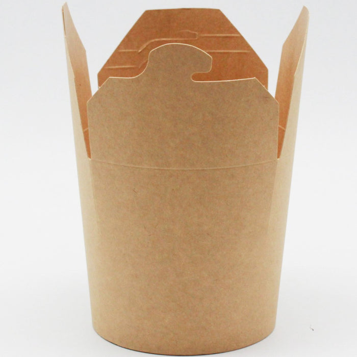 500pcs Kraft Noodle Box 26oz/769ml PE |  KPNB26OZ