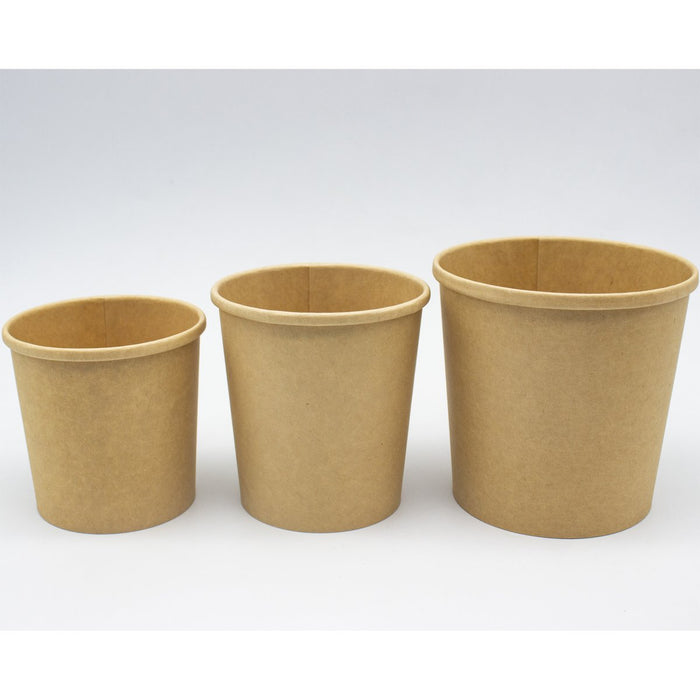 500pcs Kraft Soup Bowl 12oz/354ml PE |  KSB12OZ