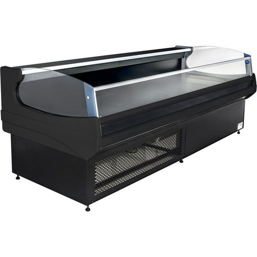 Open Deli Counter Straight Glass Front Width 1955mm Black | Bluel102 Makfry