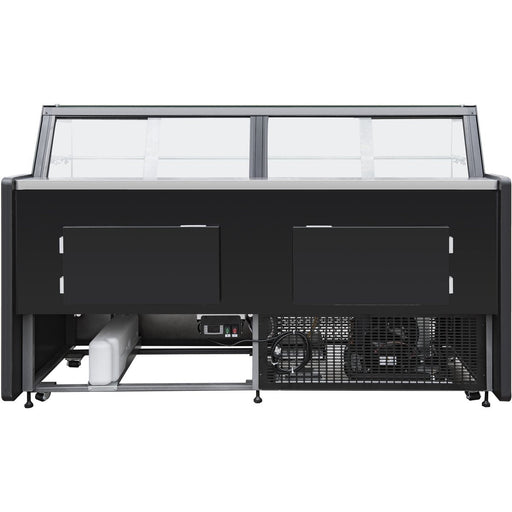 Open Deli Counter Straight Glass Front Width 1955mm Black | Bluel102 Makfry