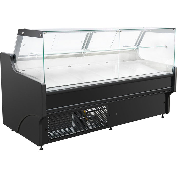 Serve over Deli counter Black front Straight glass front Width 1955mm |  KSCP2009SCD