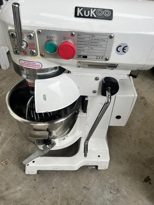 KUKoo 10623 Commercial Planetary 10L Food Mixer/Spiral Mixer - White_Refurbished Canmac Catering Equipment