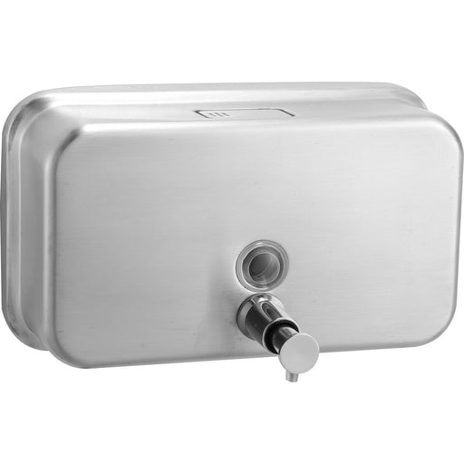 Commercial Wall Mounted Manual Soap Dispenser Brushed Chrome |  KW7263 Makfry