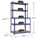 Professional Steel Workbench with 5-Tier Shelf Rack 625kg Max Load 1100x540x1400mm |  KWT33P Makfry