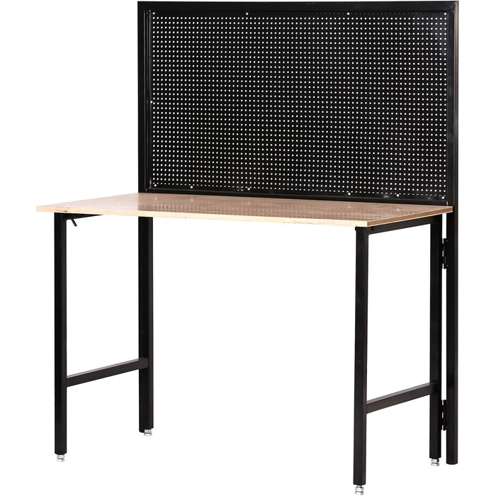 Professional Steel Workbench with Pegboard 150kg Table Load 25kg Pegboard Load 1220x660x1460mm |  KWT1220 Makfry