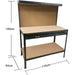 Professional Steel Workbench with Pegboard and Drawers 230kg Max Load 1100x540x1400mm |  KWT28 Makfry