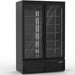 B Grade Commercial Display Freezer With Double Glass Door 930 Litres Black | Kxd1253 Black B Grade Makfry