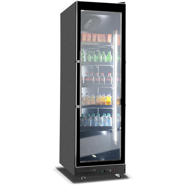 B GRADE Commercial Display Refrigerator with Single Glass door 400 litres Black |  KXG620BLACK B GRADE