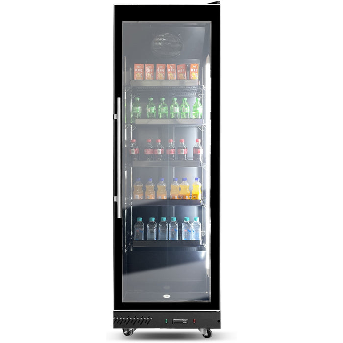 B GRADE Commercial Display Refrigerator with Single Glass door 400 litres Black |  KXG620BLACK B GRADE