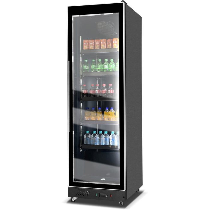 B GRADE Commercial Display Refrigerator with Single Glass door 400 litres Black |  KXG620BLACK B GRADE