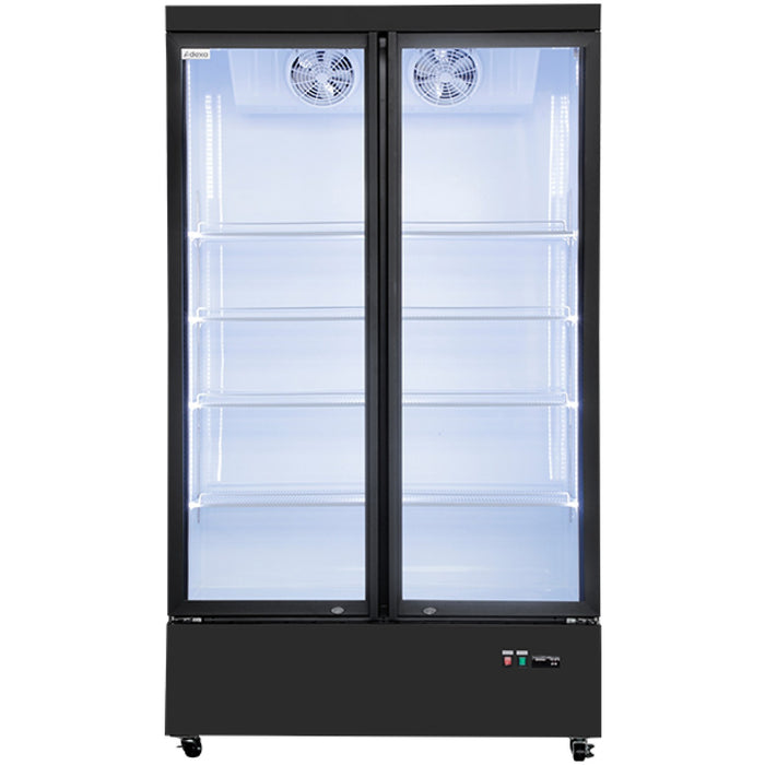 Commercial Display Refrigerator with Double Glass door 830 litres Black |  LG1000M2WP