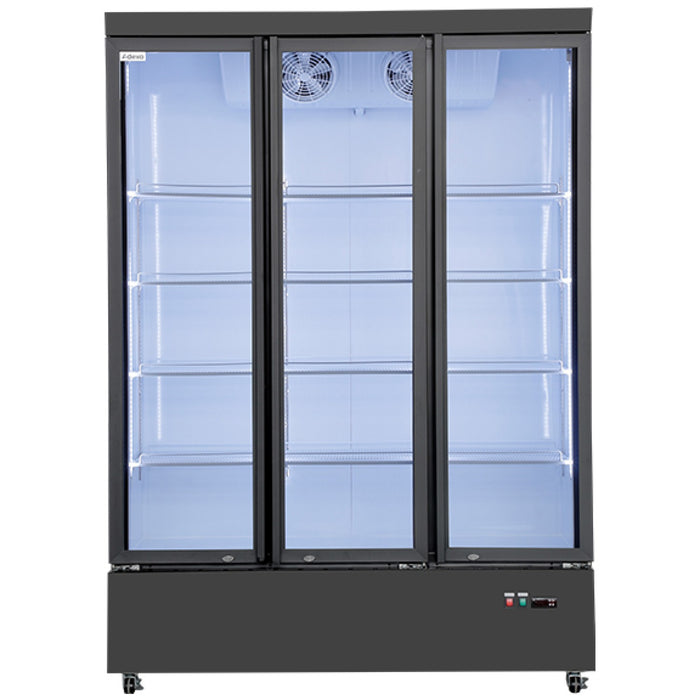 Commercial Display Refrigerator with Triple Glass door 1030 litres Black |  LG1200M3WP