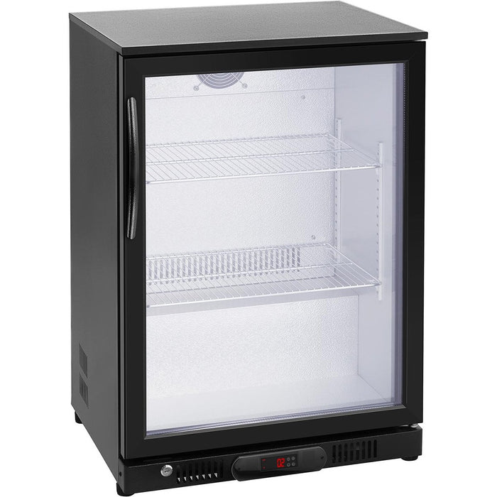 B GRADE Back bar cooler 1 hinged door 128 litres Black |  BC01PP B GRADE