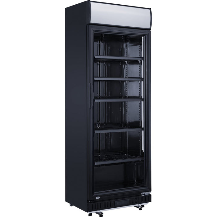 Commercial Drink cooler Upright 302 litres Dynamic cooling Hinged glass door Black |  LG302DFBLACK