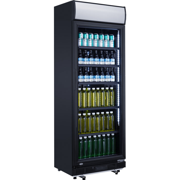 Commercial Drink cooler Upright 352 litres Dynamic cooling Hinged glass door Black |  LG352DFBLACK