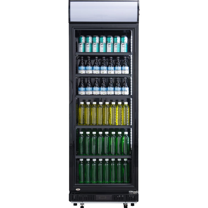 Commercial Drink cooler Upright 302 litres Dynamic cooling Hinged glass door Black |  LG302DFBLACK